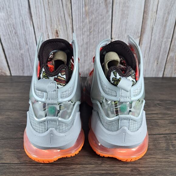 Nike Lebron XIX 19 Fast Food Grey Fog Roma Green Sneaker Men's Sz 8.5 Women's 10 - Picture 4 of 9